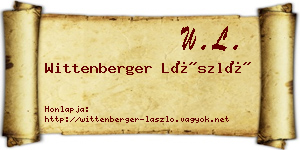 Wittenberger László névjegykártya